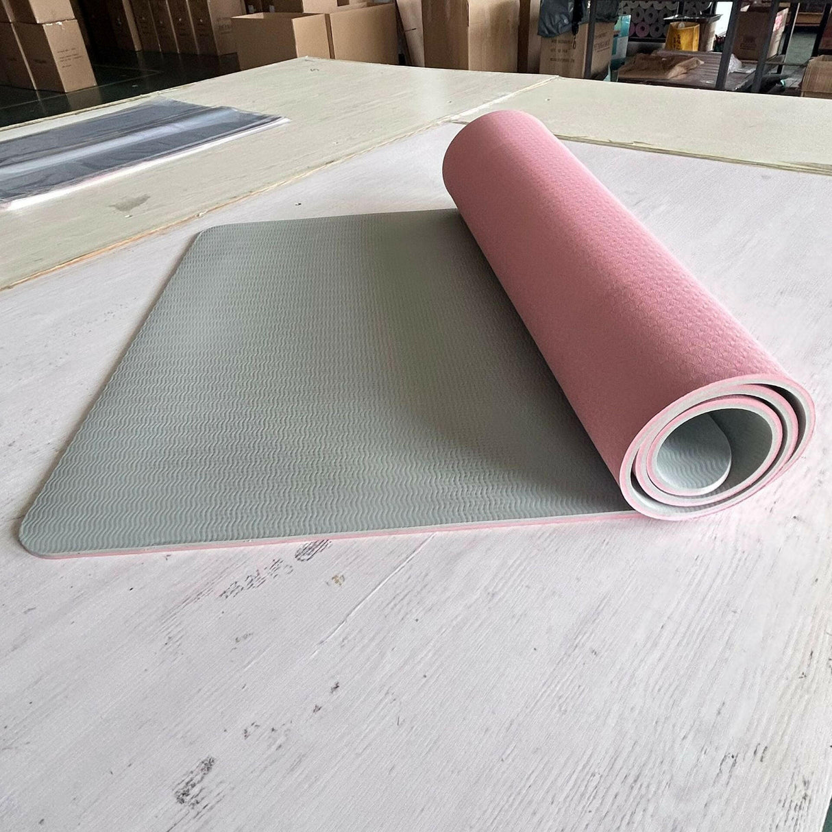 Tpe Two-color Yoga Mat 1836106 Exercise Fitness Mat - Shopway