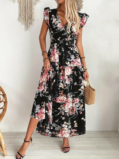 Black Floral Dress Flower Print Shopway.