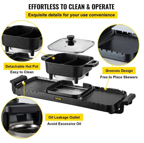 Multifunctional Teppanyaki Grill Pot With Dual Temp Control Shopway.