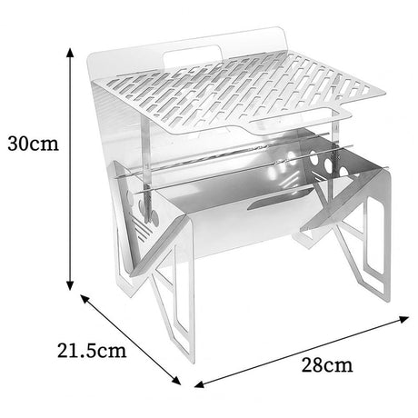 Outdoor Portable Single Grill Stainless Steel Grill Shopway.