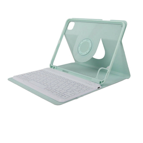 Tablet Protective Case Light Green Folding Stand Cover with Keyboard and Pen Slot for IOS 10.9 Inch Tablet 11 - Shopway