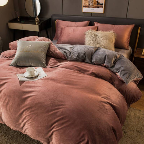 Double Bed Surface Plus Flange Flannel Product Three Thick Bed Sets Shopway.