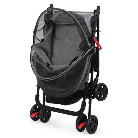 Foldable Pet Stroller, Small Dog Cat Stroller With Storage Basket For Small Puppies, Gray And Black Shopway.