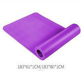 Nbr Yoga Mat Fitness Mat 10mm Thickened Widened For Beginners - Shopway